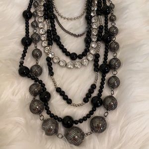 Bauble and bead necklace